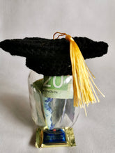 Load image into Gallery viewer, Graduation Hat Jar Cover, Decor, Dorm Decoration, Congratulation Gift, Money Jar Cover