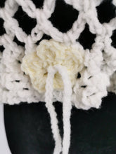 Load image into Gallery viewer, Flower Power Crop Top, White Cover Up by Claudia's Crochet Creations