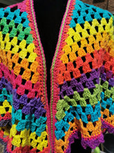 Load image into Gallery viewer, Rainbow Fairy Coat, Gypsy Shawl, Elven Shawl, Fantasy Shawl, Cosplay Costume, Medieval Costume