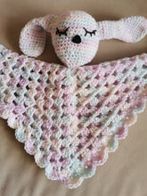 Load image into Gallery viewer, Sleeping Bunny Lovey, Security Blanket, Travel Blanket, Baby Soothie