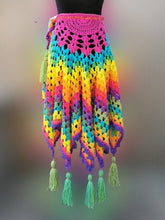 Load image into Gallery viewer, Rainbow Fairy Coat, Gypsy Shawl, Elven Shawl, Fantasy Shawl, Cosplay Costume, Medieval Costume