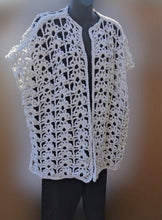 Load image into Gallery viewer, Open Lace Crochet Vest by Claudia's Crochet Creations in White