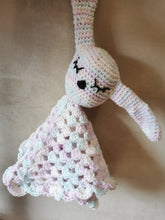 Load image into Gallery viewer, Sleeping Bunny Lovey, Security Blanket, Travel Blanket, Baby Soothie