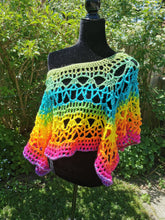 Load image into Gallery viewer, Fire and Ice Poncho by Claudia's Crochet Creations