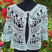 Load image into Gallery viewer, Crochet Cape, Fresh Mint Cape, Green Poncho