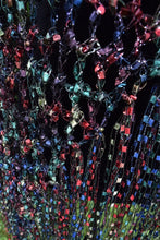 Load image into Gallery viewer, Gems & Black Diagonal Crochet Poncho