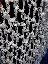 Load image into Gallery viewer, Red, White and Blue, Long Diagonal Crochet Poncho