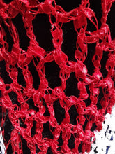 Load image into Gallery viewer, Red, White and Blue, Long Diagonal Crochet Poncho