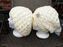 Load image into Gallery viewer, Mommy and Me Chunky Slouch Hat Set, Adult and Child Beret Hats, Handmade Hat Set