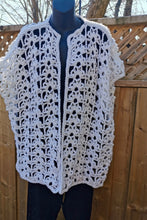 Load image into Gallery viewer, Open Lace Crochet Vest by Claudia's Crochet Creations in White
