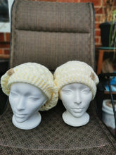 Load image into Gallery viewer, Mommy and Me Chunky Slouch Hat Set, Adult and Child Beret Hats, Handmade Hat Set