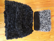 Load image into Gallery viewer, Chunky Hat with Matching Cowl Set, Adult Hat and Scarf, Handmade Hat & Cowl Set