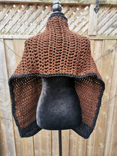 Load image into Gallery viewer, Brown Scarf for Him, Granny Square Scarf, Unisex Scarf, Scarf with Pockets