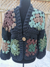 Load image into Gallery viewer, Green and Brown Granny Square Jacket