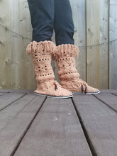 Load image into Gallery viewer, Vintage Boots, Boho Boots with fringe, Coachella Boots, Pixie Boots, Tall Moccasins