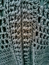 Load image into Gallery viewer, XL crochet Vest, Black Long Vest with fringe, 3XL - 6XL crochet Vest
