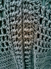 Load image into Gallery viewer, XL crochet Vest, Black Long Vest with fringe, 3XL - 6XL crochet Vest