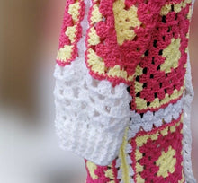Load image into Gallery viewer, Granny Square Jacket, Crochet Cardigan Jacket, Long Flower Cardigan, Fairy Coat