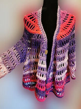 Load image into Gallery viewer, Purple and Pink Ombre Cardigan
