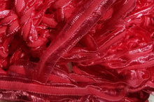 Load image into Gallery viewer, Peach Ribbon Diagonal Crochet Poncho