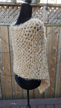 Load image into Gallery viewer, Gold, Beige Crochet PONCHO