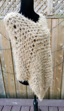 Load image into Gallery viewer, Gold, Beige Crochet PONCHO