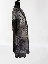 Load image into Gallery viewer, Long Crochet Coat, Granny Square Jacket, Long Granny Square Cardigan, Crochet Jacket