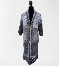 Load image into Gallery viewer, Long Crochet Coat, Granny Square Jacket, Long Granny Square Cardigan, Crochet Jacket