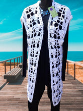 Load image into Gallery viewer, Open Lace Vest in White Opalescent