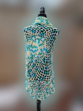 Load image into Gallery viewer, Crochet Boho-Chic Circular Long Cocoon Vest