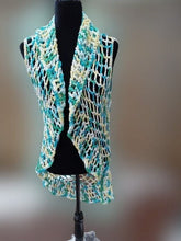 Load image into Gallery viewer, Crochet Boho-Chic Circular Long Cocoon Vest