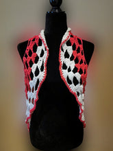 Load image into Gallery viewer, Crochet Boho-Chic Shrug, Circular Long Cocoon Vest