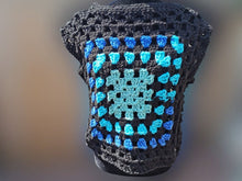 Load image into Gallery viewer, Granny Square Vest, 1970's Retro Vest, Reversible Sweater Vest, Granny Square Cardigan
