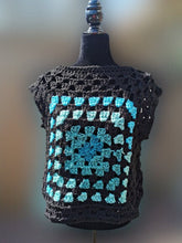 Load image into Gallery viewer, Granny Square Vest, 1970's Retro Vest, Reversible Sweater Vest, Granny Square Cardigan