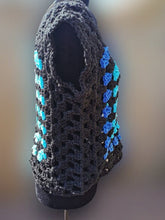 Load image into Gallery viewer, Granny Square Vest, 1970's Retro Vest, Reversible Sweater Vest, Granny Square Cardigan