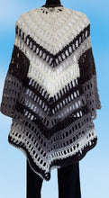 Load image into Gallery viewer, Plus Sized Cardigan, Black, White and Grey Ombre Long Cardigan