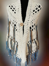 Load image into Gallery viewer, Crochet Shawl with Cowl, Shawl Set