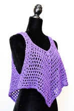 Load image into Gallery viewer, Crocheted Crop Tank Top, Cover Up