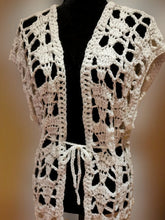 Load image into Gallery viewer, Open Lace Vest in White Opalescent