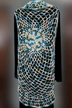 Load image into Gallery viewer, Crochet Boho-Chic Circular Long Cocoon Vest