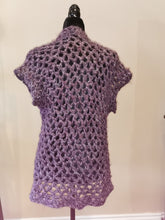 Load image into Gallery viewer, Purple Vest, Hygge Vest, Purple and Grey soft Mid Length Vest Jacket