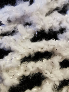White Cape, Crochet White and Silver Poncho, Crochet Shawl