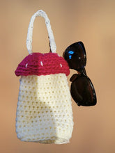 Load image into Gallery viewer, Mushroom Glasses Pouch, Crochet Mushroom Holder, Crochet Purse