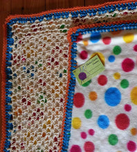 Load image into Gallery viewer, Organic Cotton & Polar Fleece, Handmade Baby Blanket