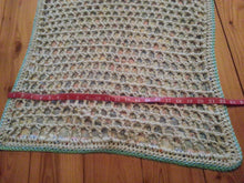 Load image into Gallery viewer, Organic Cotton, Crochet Baby Blanket backed with Flannel