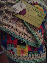 Load image into Gallery viewer, Organic Cotton, Crochet Baby Blanket backed with Flannel
