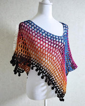 Load image into Gallery viewer, String of Pearls Poncho PATTERN  - Crochet Top PATTERN -  Sizes: Small - XL
