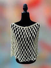 Load image into Gallery viewer, Crochet Cape in light weight Organic Cotton
