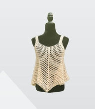 Load image into Gallery viewer, Crochet Lacy Tank Top, Crochet Cover Up - S-L
