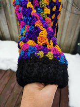 Load image into Gallery viewer, Crochet Granny Square Cardigan: Rainbow Hexagon Jacket
